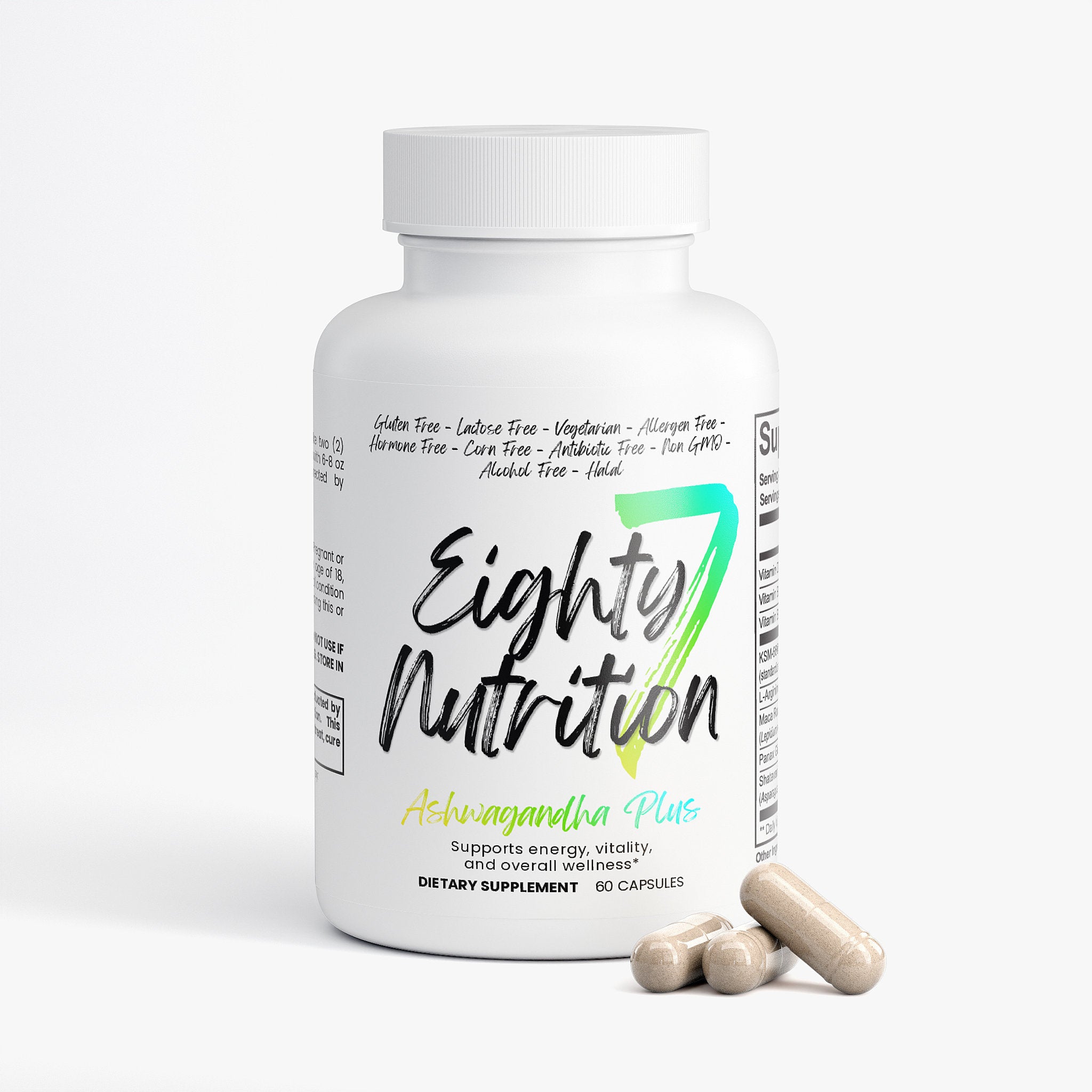 Ashwagandha Plus bottle with capsules